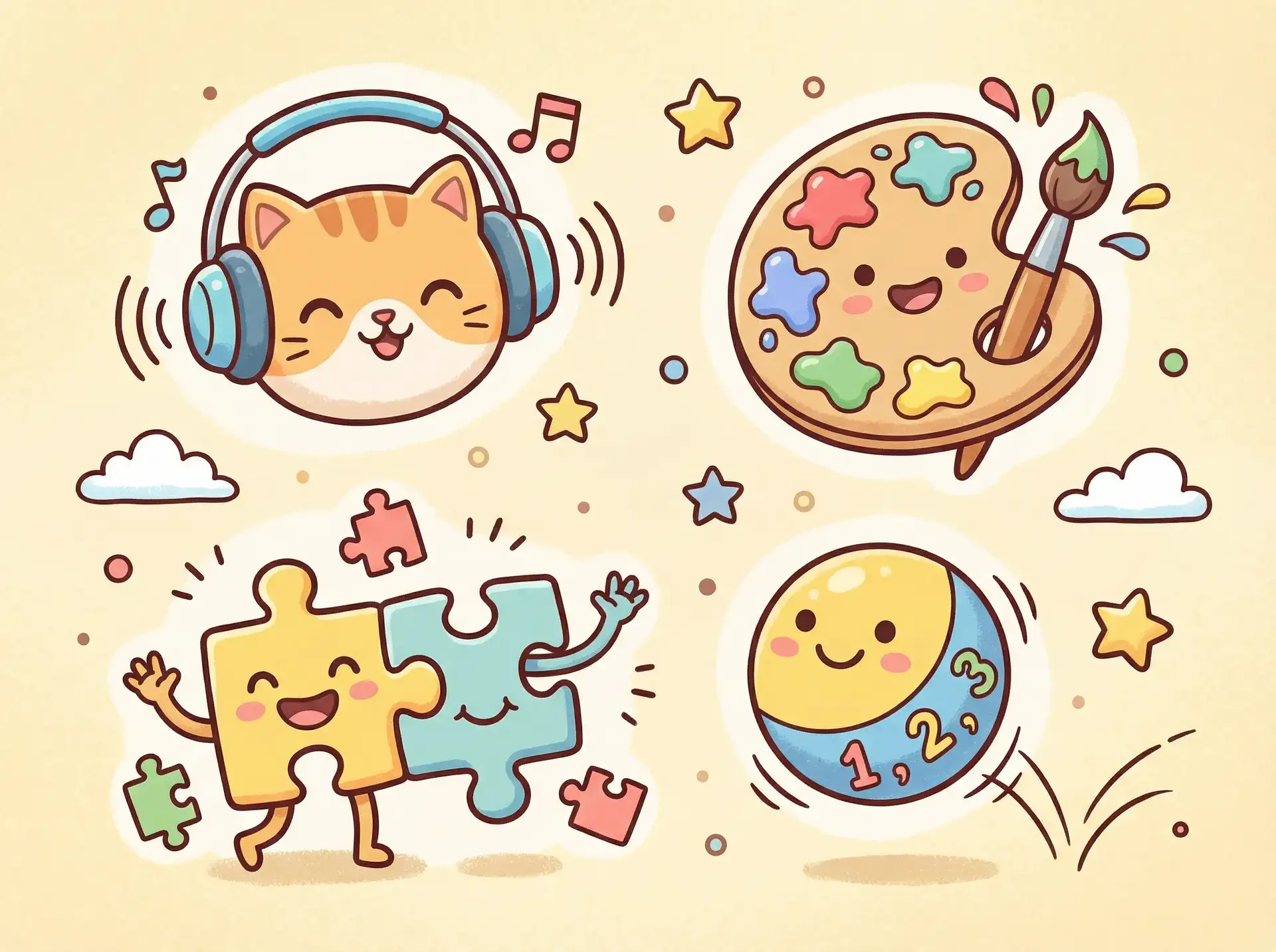 小朋友的手工作品 - 狼行水浒 益智创作